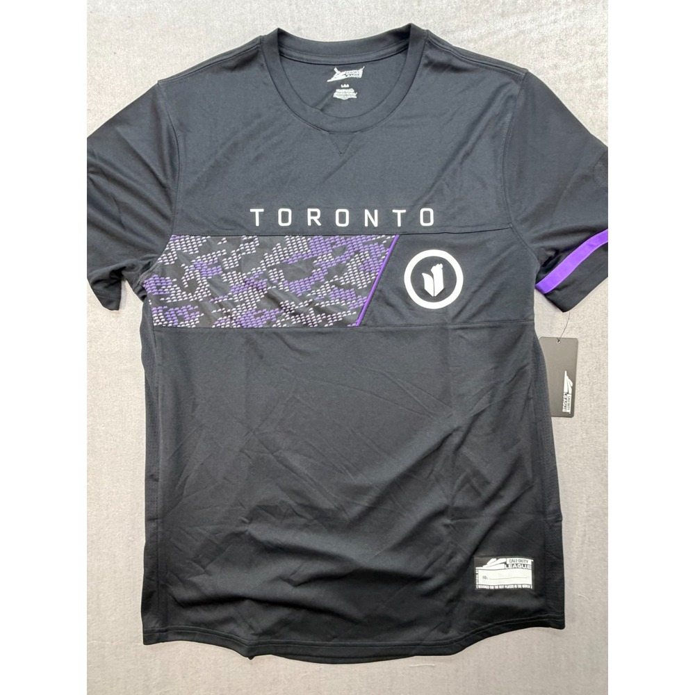 New Activision Toronto Ultra Purple Black JErsey Shirt Size Large